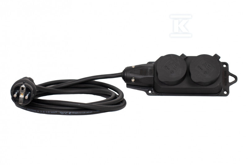 Przedłużacz listwowy 2x230V OW (H05RR-F) 3x1,5 - 5 metrów