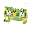 Zacisk PE, SNAP IN, zielony / żółty, 2.5 mm2, 800 V, liczba przyłączeń: 2, liczba poziomów: 1, TS 35, V-0, Wemid, S2C 2.5 PE
