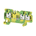Zacisk PE, SNAP IN, zielony / żółty, 2.5 mm2, 800 V, liczba przyłączeń: 3, liczba poziomów: 1, TS 35, V-0, Wemid, S3C 2.5 PE