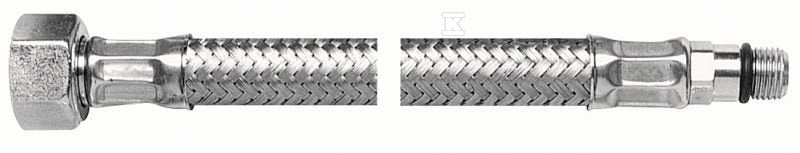 Wężyk do baterii w oplocie ze stali nierdzewnej z krótką końcówką Viper Plus 1/2" M10x1 L 50