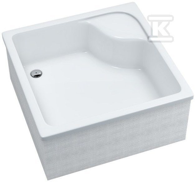 Brodzik akrylowy Stabilsound 80x80x41 / 28 cm kwadratowy Dante