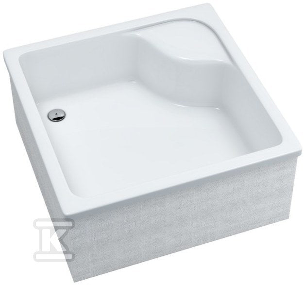 Brodzik akrylowy Stabilsound 90x90x41 / 28 cm kwadratowy Dante