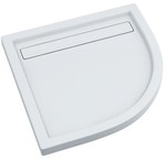 Brodzik akrylowy 3.4647 / C / ST z zintegrowanym nośnikiem Stabilsound z przeciągniętym panelem do podłogi Black Stone 90x120x12 cm "Competia New", prostokątny