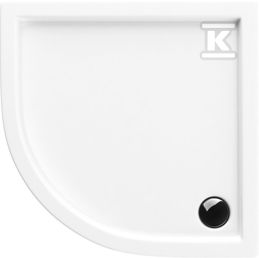 Brodzik akrylowy Standard 80x80x5 / 3 cm półokrągły r55 Caspar