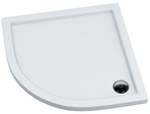 Brodzik akrylowy Standard 80x80x5 / 3 cm półokrągły r55 Caspar