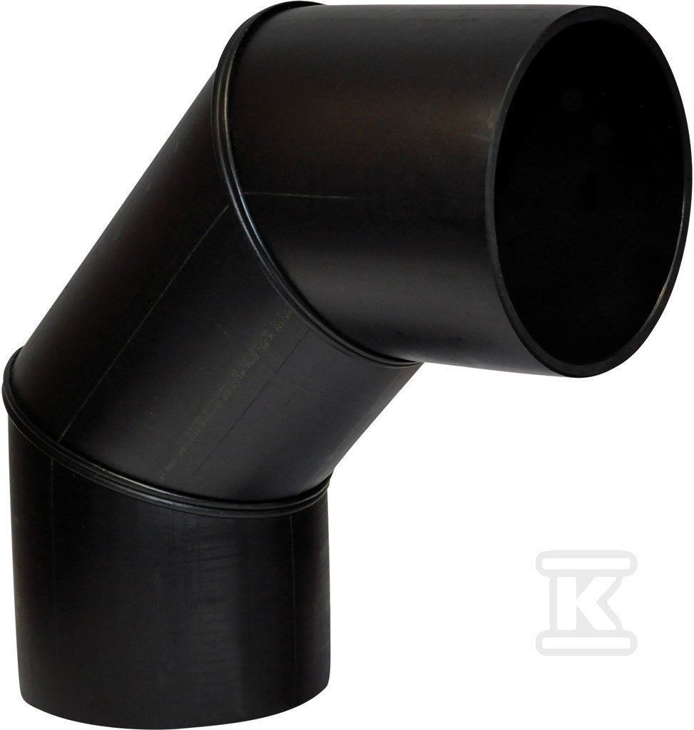 Kolano PEHD 200/90 segmentowe SDR26 S12.5, kolor czarny, QS (Quick Stream)
