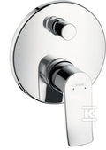 Bateria wannowa Hansgrohe Metris E2 jednouchwytowa, montaż podtynkowy, element zewnętrzny chrom 31493000