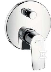 Bateria wannowa Hansgrohe Metris E2 jednouchwytowa, montaż podtynkowy, element zewnętrzny chrom 31493000