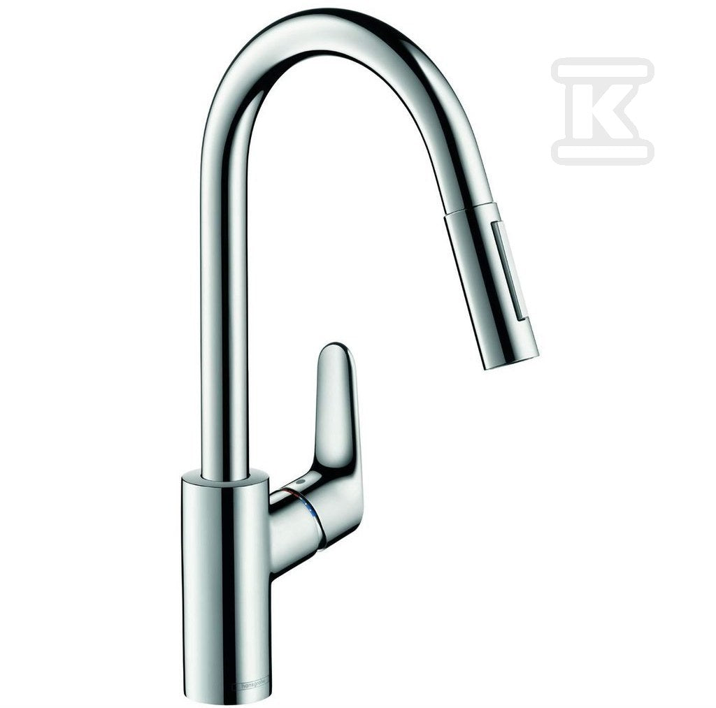 Bateria kuchenna Hansgrohe Focus jednouchwytowa z wyciąganą wylewką 31815000