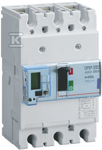 Wyłacznik mocy z wyzwalaczem elektronicznym z funkcją pomiarów DPX3 250 EL+P 3P 160A 50KA