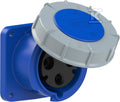 Gniazdo tablicowe proste POWER TWIST 63A 2P+Z 230V 100x100mm IP67