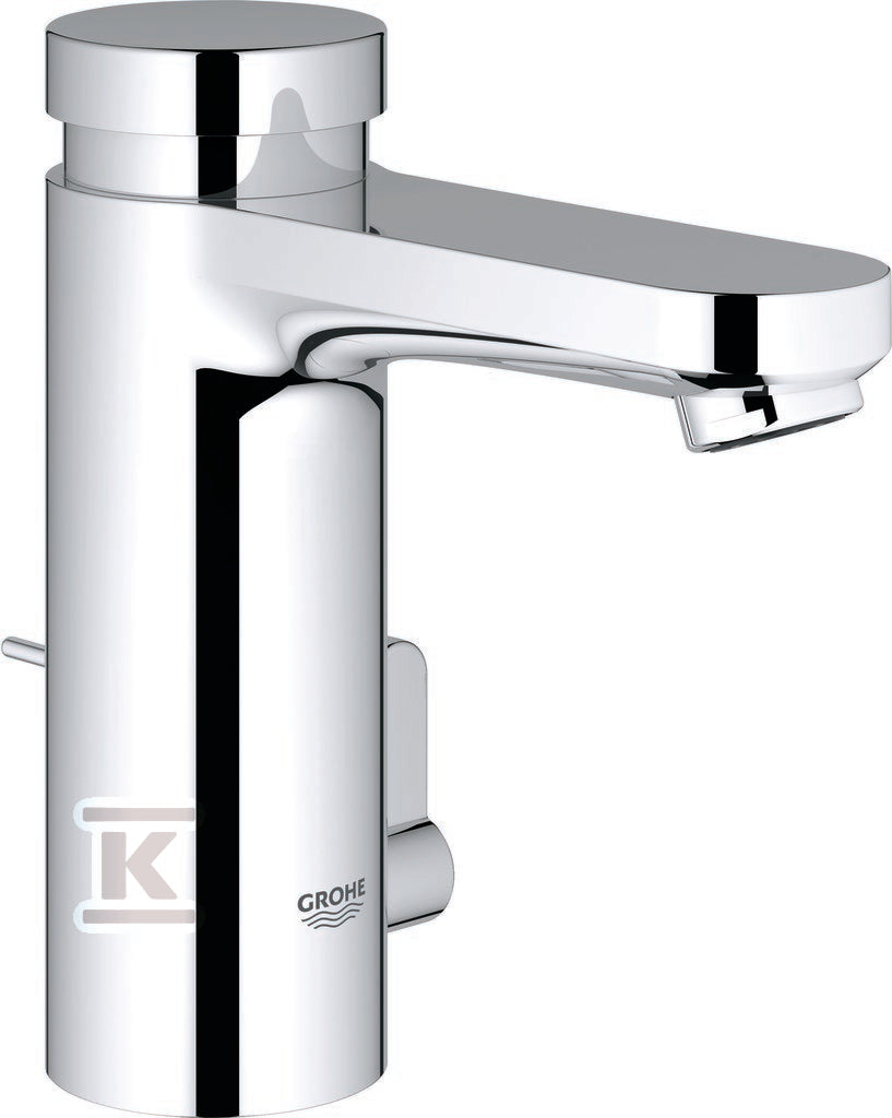 Bateria umywalkowa Grohe Eurosmart Cosmopolitan T samozamykająca, z mieszaczem zestaw odpływowy z drążkiem pociąganym 1 1/4"