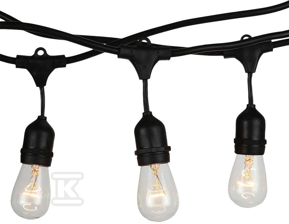 Girlanda VT-713 15xE27 10m czarna IP54