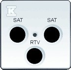 Pokrywa gniazda RTV-SAT-SAT, biała Simon 82