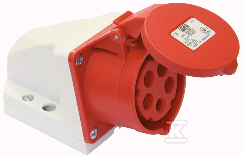 Gniazdo stałe 16A 3P+Z+N 400V, obudowa mała IP44