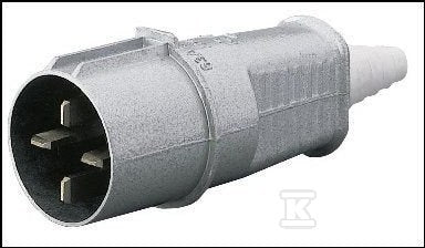 Wtyczka 63A 3P+Z IP44 metalowa przenośna 500V, płaskie bolce