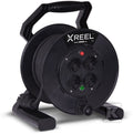 Przedłużacz zwijany jednofazowy na bębnie z tworzywa typ "XREEL" - wejście 20 mb H05RR-F 3x1,5 (OW) wtyczka gumowa 16A wyjście 4xGS termik IP20