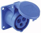 Gniazdo tablicowe proste 16A 3P+Z 400V 75x75mm IP44/54
