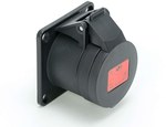 Gniazdo tablicowe proste 32A 3P+Z+N 400V 70x70mm CZARNE IP44/54