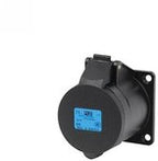 Gniazdo tablicowe proste 32A 3P+Z+N 400V 70x70mm CZARNE IP44/54