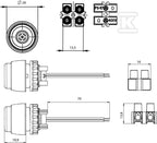 Sygnalizator dźwiękowy 24AC pierścień niklowany ST22-SD-24AC\.