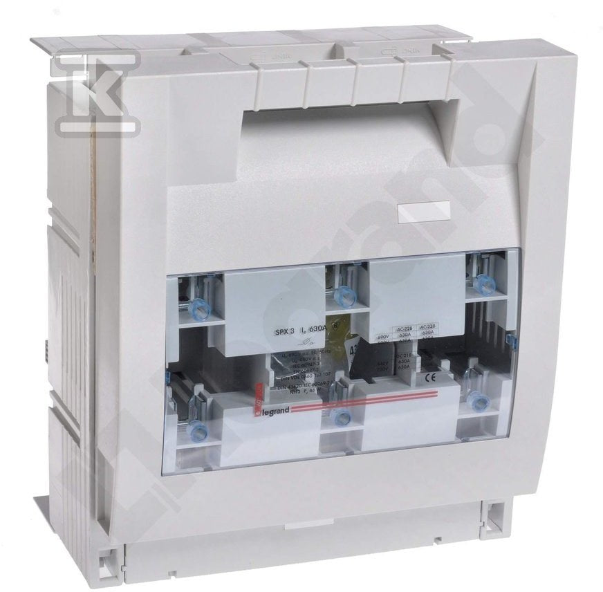 Rozłącznik bezpiecznikowy NH SPX3 630A na szynie zbiorczej 60mm