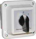 Łącznik Krzywkowy 15A, Rozłącznik 0-1 (3 - biegunowy) z torem sygnal, w obudowie OB1 z czołem zamykanym żółto/czerwonym