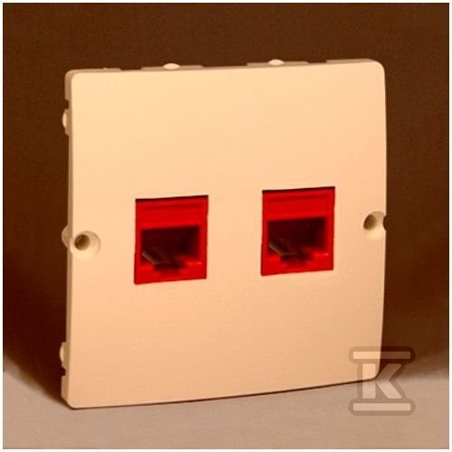 Gniazdo komputerowe RJ45 podwójne BMF52.02/12 Basic moduł beżowy