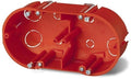 Puszka podtynkowa PK-2x60, do ścian karton-gips, pomarańczowa