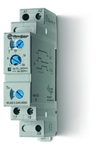 Przekaźnik czasowy modułowy 12...240VAC/DC, 2Z 6A 250V