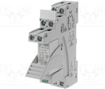 Przekaźnik interfejsowy PI84-024DC-M41G-MS-2012, styki: 2P, zasilanie: 24VDC, prąd obciążeniowy: 8A, szerokość: 15,5mm z gniazdem GZM80