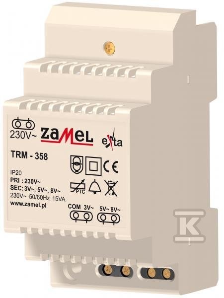 Transformator 230/3/5/8V AC 15VA TYP: TRM-358