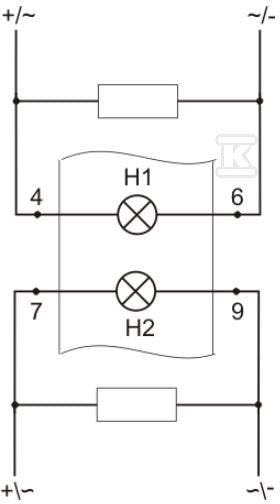 Lampka sygnalizacyjna zasilania-dustanowa LK-714 10÷30V Lampka kontrolna zasilania 2XLED (czerwona zielona) Un=10÷30V AC/DC