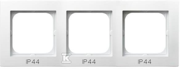 Ramka potrójna do łączników IP44, biały, AS