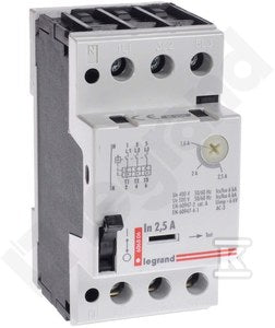 Wyłącznik silnikowy z wyzwalaczem termiczym i elektromagnetycznym z torem neutralnym N M250 (1,6A - 2,5A)