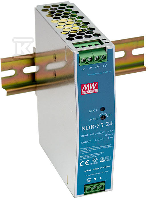 Zasilacz na szynę DIN 75W 48V 1.6A