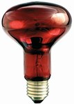 Promiennik podczerwieni - rubinowy R80 E27 100W 230V