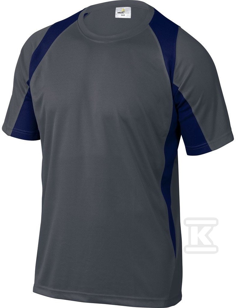 T-shirt dwukolorowy z poliestru (100%), 160 g/m2, szybkoschnący Szaro-granatowy XXL