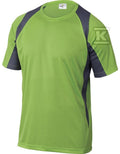 T-shirt dwukolorowy z poliestru (100%), 160 g/m2, szybkoschnący zielono-szary XXL