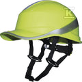 Hełm budowlany z abs o kształcie czapeczki baseball, z systemem regulacji rotor, od -20 st. c do 50 st. c- mm - ld - 440 VAC - izolacja elektryczna (en50365) żółty fluo regulowany