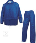 Komplet przeciwdes: Bluza + Spodnie z poliestru powlekanego PVC niebieski L