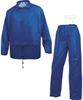 Komplet przeciwdes: Bluza + Spodnie z poliestru powlekanego PVC niebieski XL
