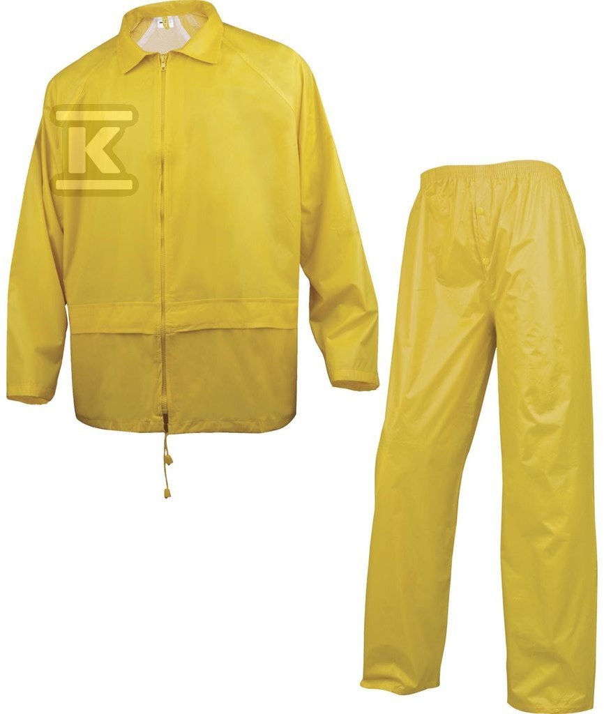 Komplet przeciwdes: Bluza + Spodnie z poliestru powlekanego PVC żółty XL
