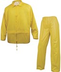 Komplet przeciwdes: Bluza + Spodnie z poliestru powlekanego PVC żółty M