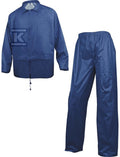 Komplet przeciwdes: Bluza + Spodnie z poliestru powlekanego PVC granatowy L
