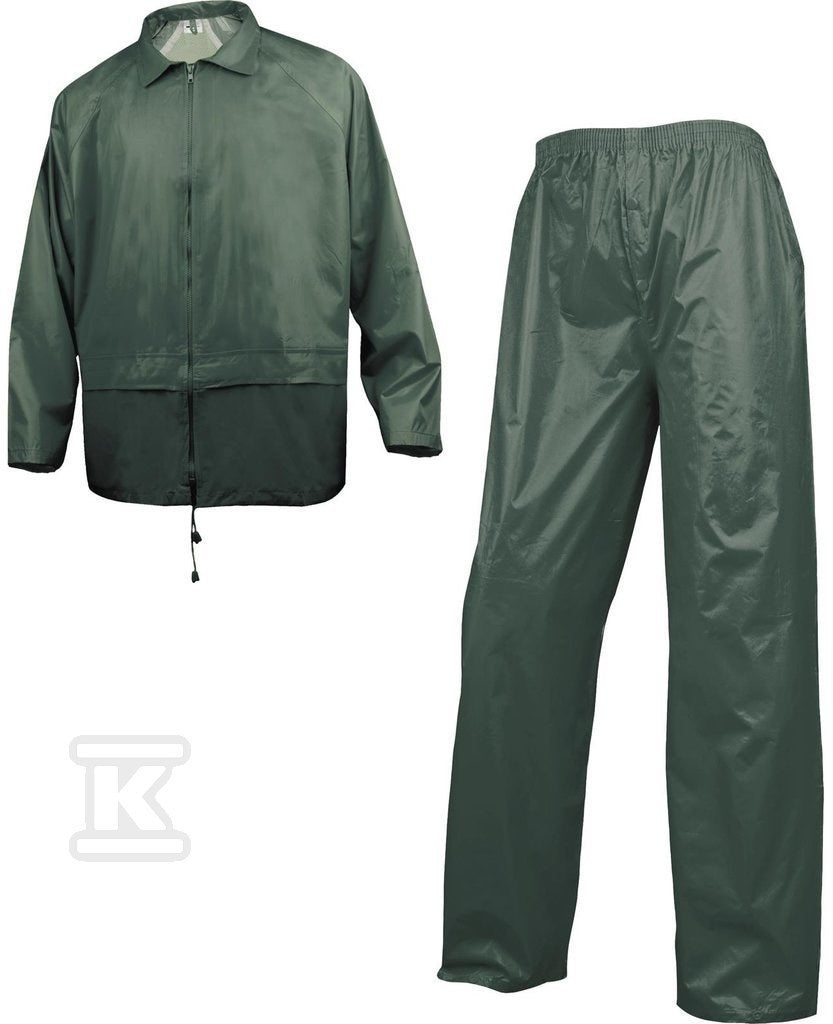 Komplet przeciwdes: Bluza + Spodnie z poliestru powlekanego PVC zielony XXL