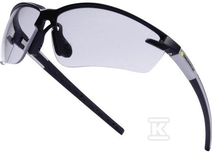 Okulary z poliwęglanu, szaro-czarne, UV400, ab, ar bezbarwny -