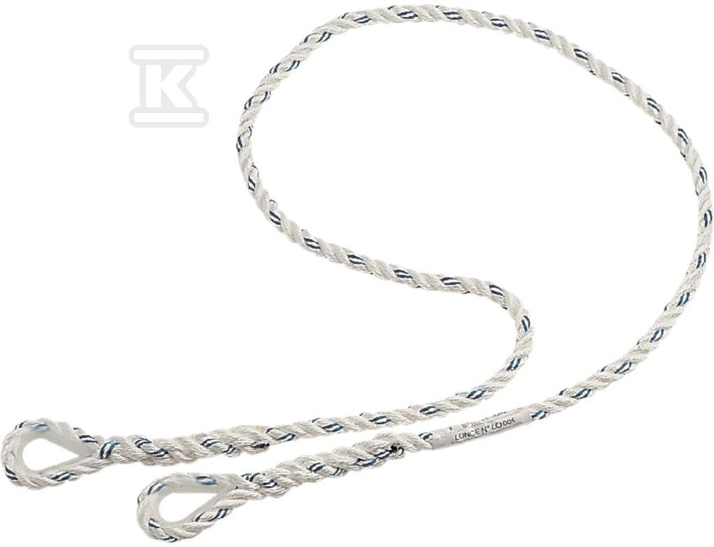 Lina poliamidowa fi 12 mm, 2 pętle z kauszą, dł. 1 m- 1 m
