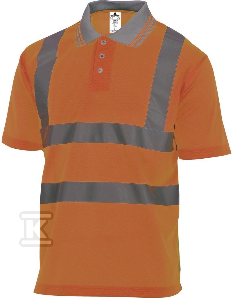 Polo ostrzegawcze z krótkimi rękawami z poliestru (100%), 160 g/m2, kl. 2 pomarańczowy fluo XXL