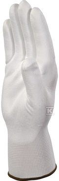 Rękawice dziane z poliamidu (100%), dłoń powlekana poliuretanem, ścieg 13 biały 6